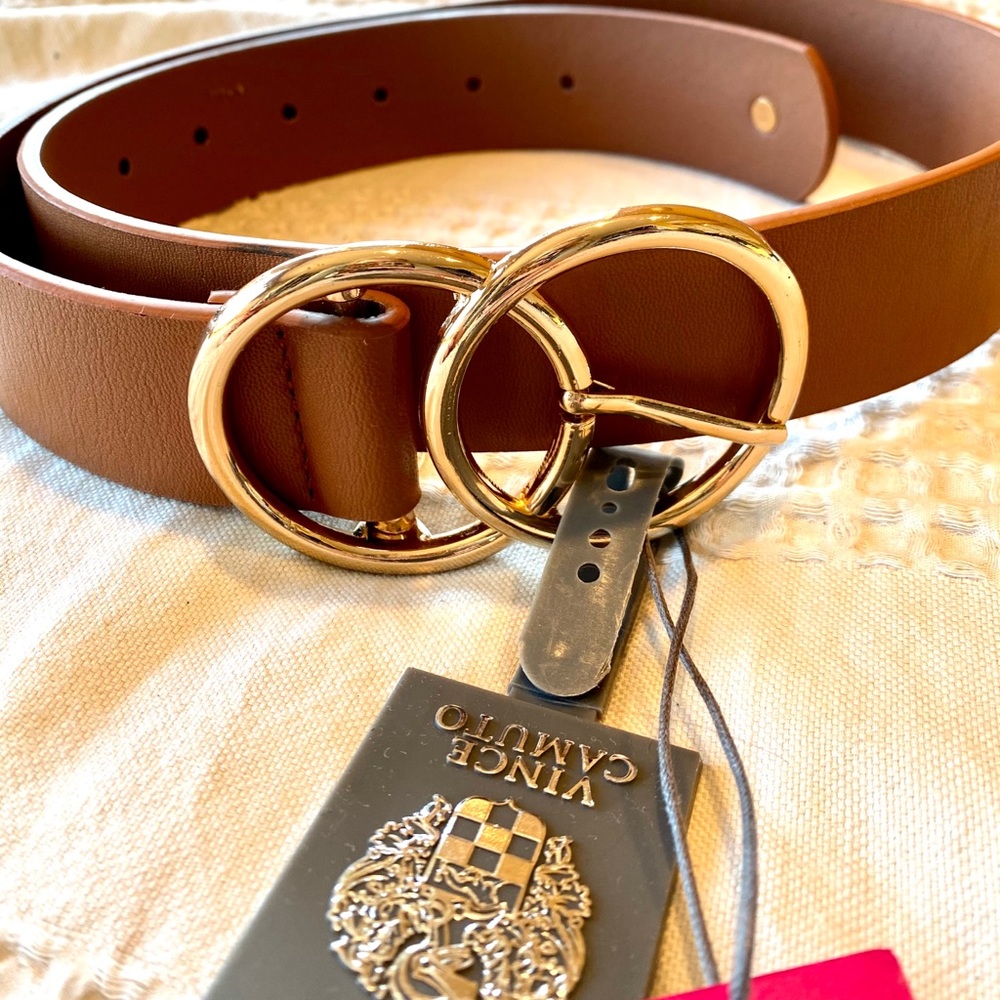 Vince Camuto cognac belt size S